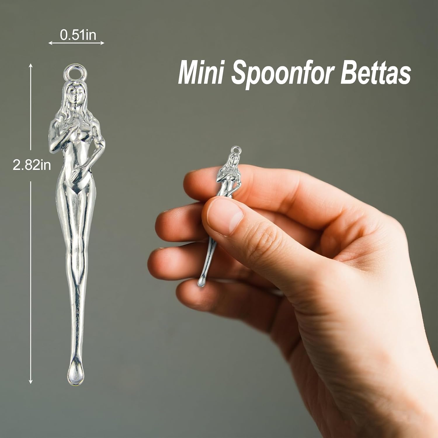 Betta Food Spoon Mini - Tiny Feeding Tool Holds 6-10 Fish Food Pellets Per Scoop, Prevent Overfeeding & Easy Clean Aquarium Tool,Betta Fish Tank Accessories,6 Pcs, Silver image 4