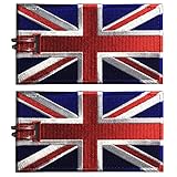 Kofferanhänger, Britische Flagge, bestickt, 2 Pack, 9 FARBEN, NIE PAUSE!