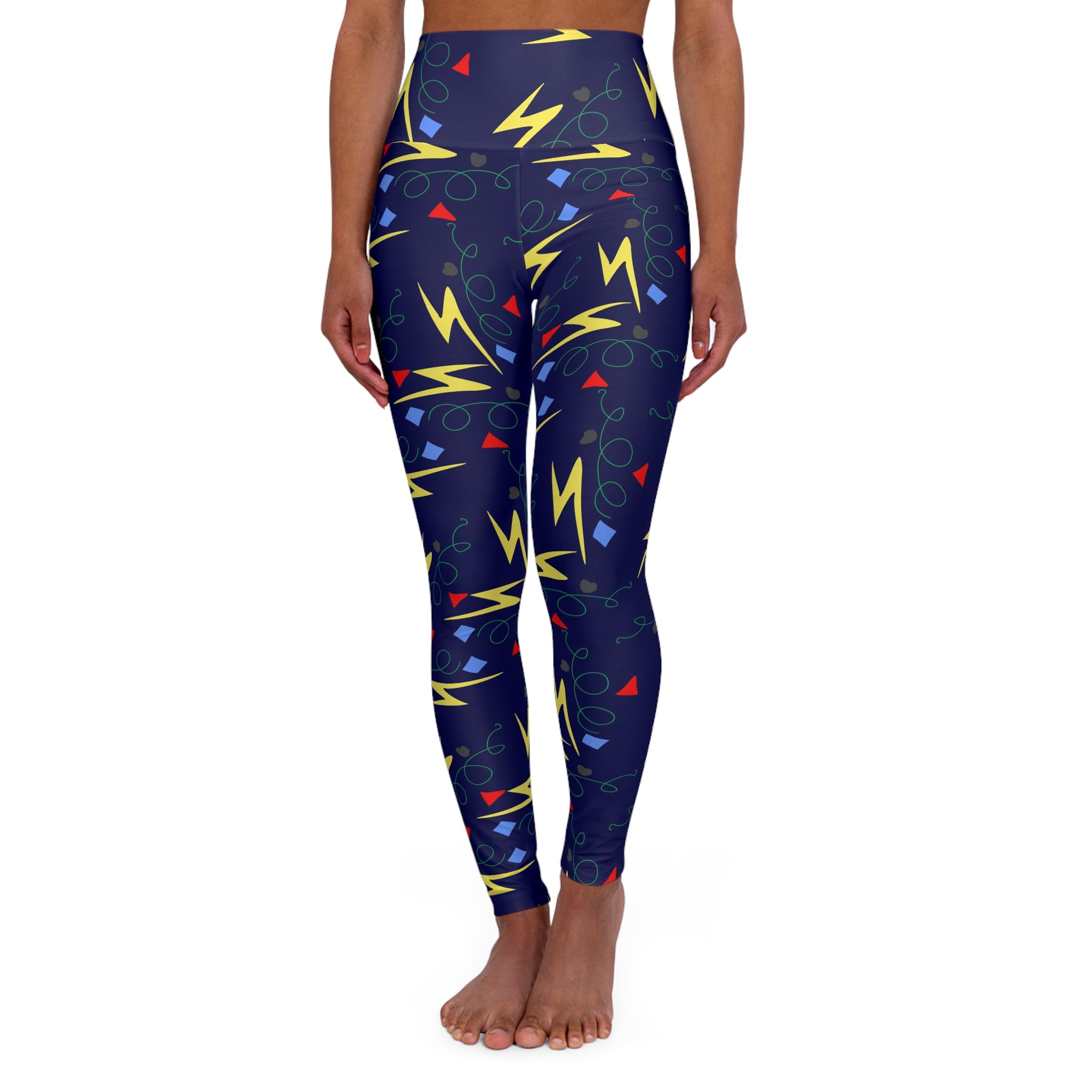 Lighting High Waist Leggings Yoga Pants Workout Athletic Wear Womens Activewear Gym