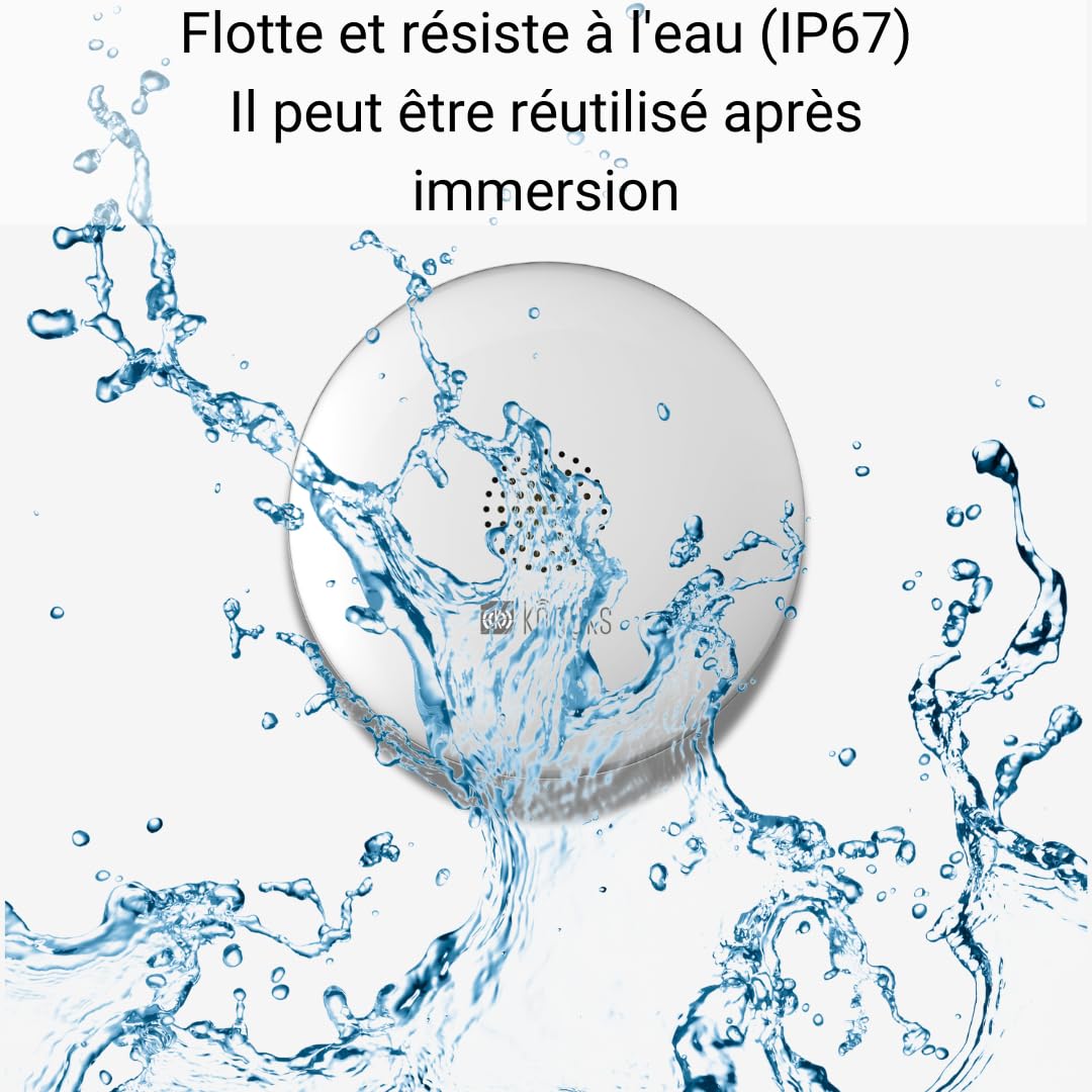 Détecteur de Fuite d'eau et d'inondation - KONYKS - Osafe - Connecté - WiFi - 2.4 GHz