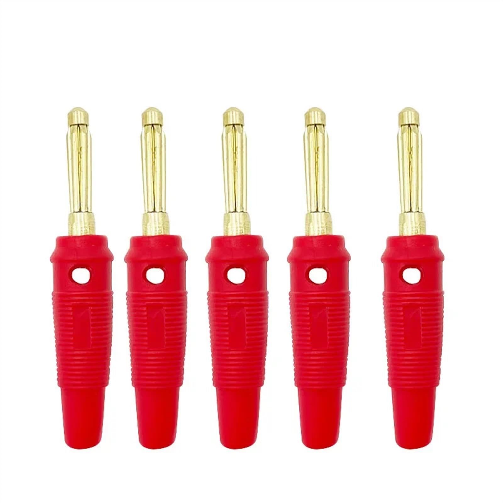10/20 szt. 4 mm pozłacane złącza głośników bananowych wzmacniacz oprawa post jack do zacisków kablowych (czerwony, 10 szt.)