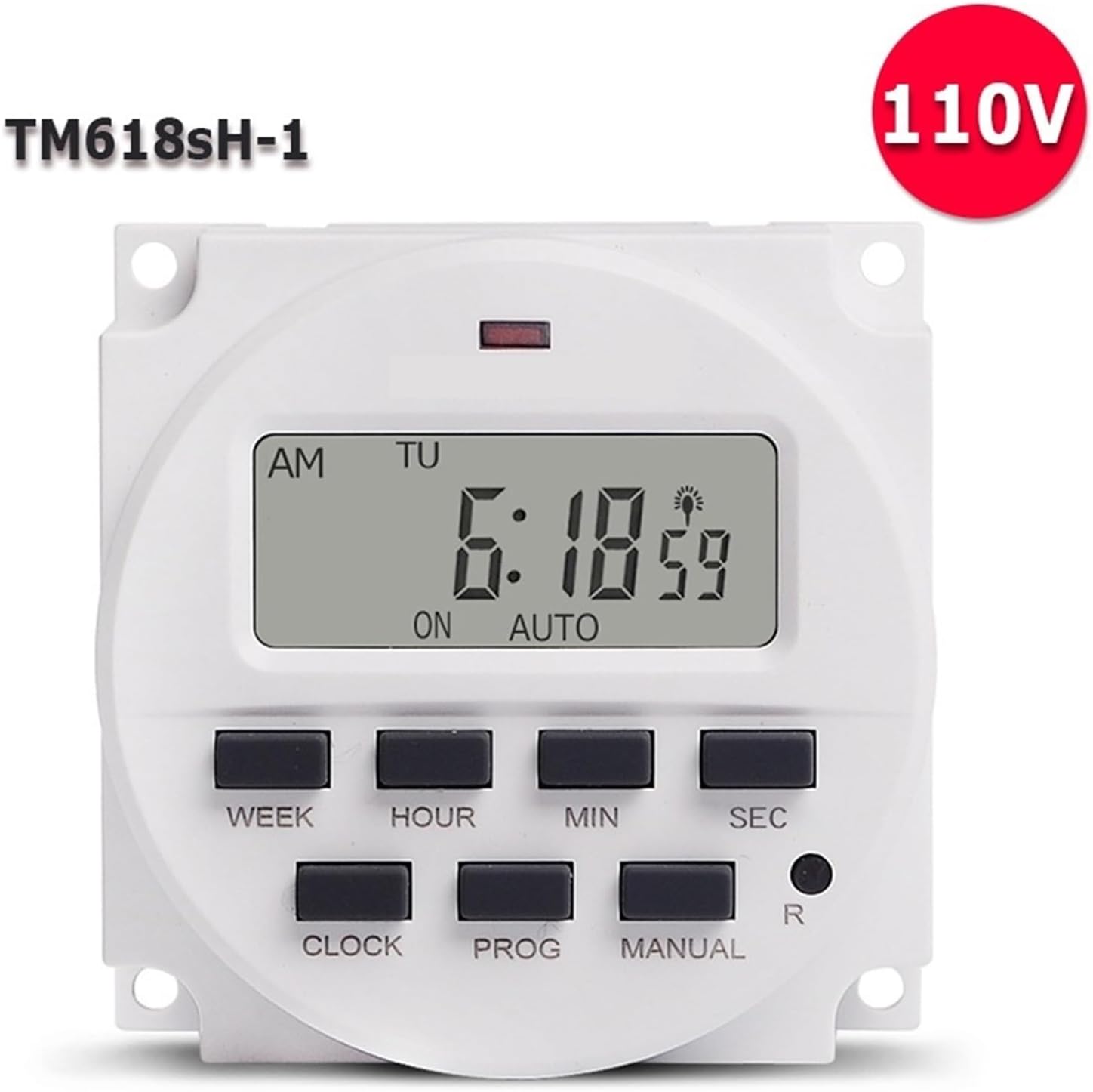 1 Second Interval 110VAC 7 Days Weekly Programmable Digital Electronic Lamp Timer Switch