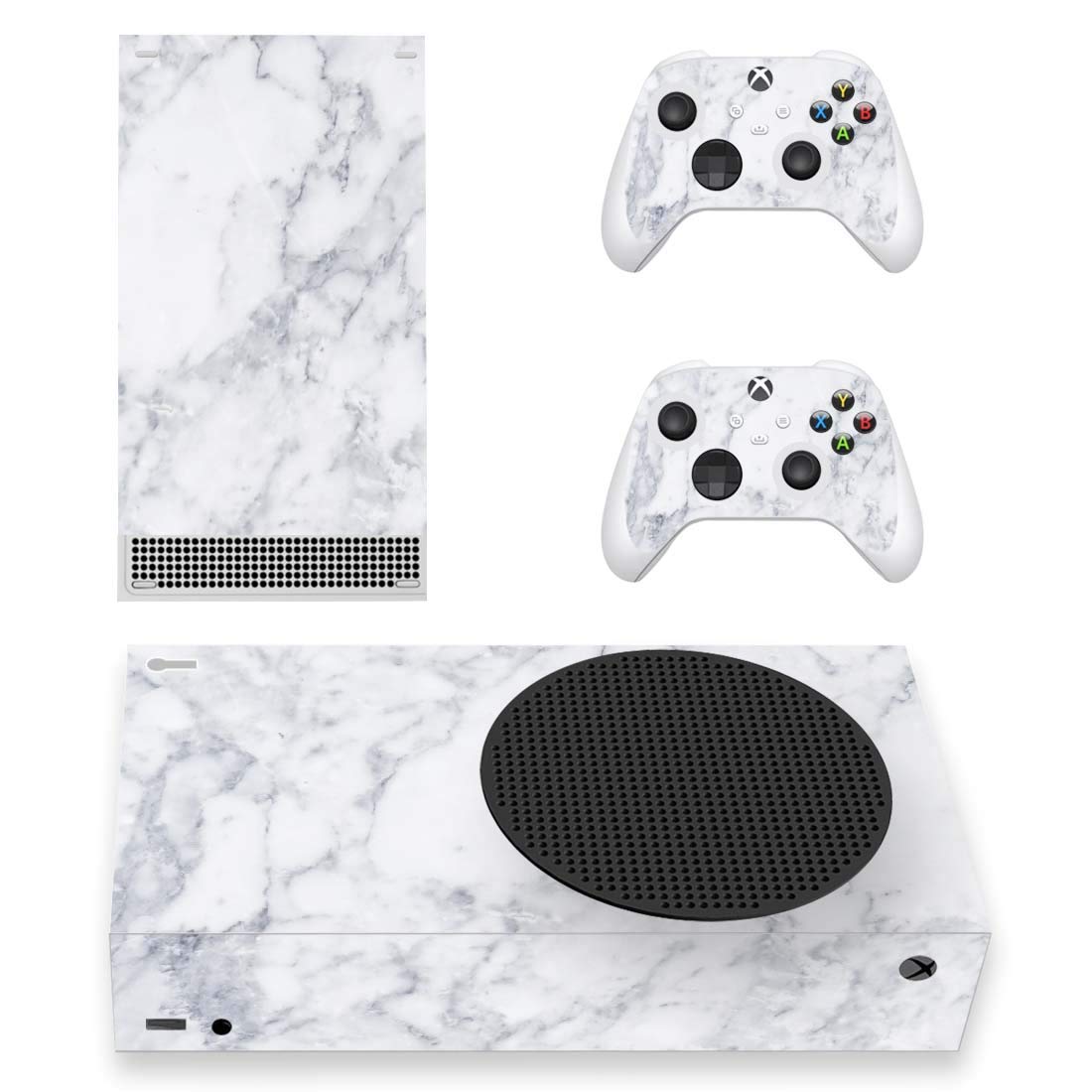 Supreme Skinz Compatible Xbox Series S Skin Wrap Vinyl Decal Sticker Marble Stone - Console and 2 Controllers Protective C...