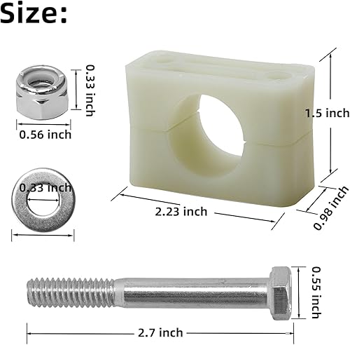Miniatura 6 de Roykaw Juego de montaje de bloque de freno para carrito de golf Club Car DS/Carryall 1981-up G&E carrito de golf, tuercas y tornillos incluidos,