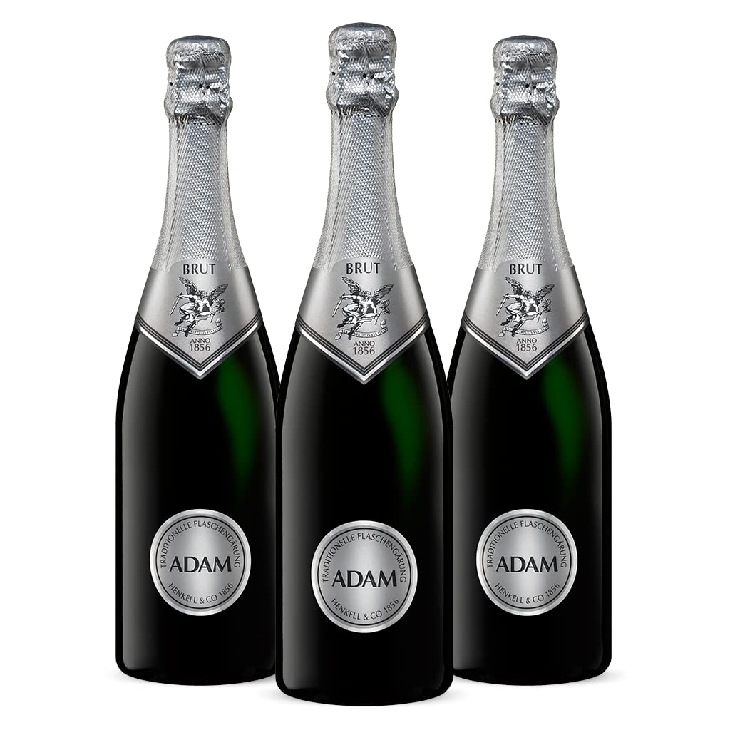 Adam Henkell Chardonnay Brut, Premium Sekt (3x 0,75l) Set, Preisgekrönte Prestige Chardonnay Cuvée aus erlesenen Trauben, elegante Aromen reifer Äpfel, mit leichter Honig Vanille Note