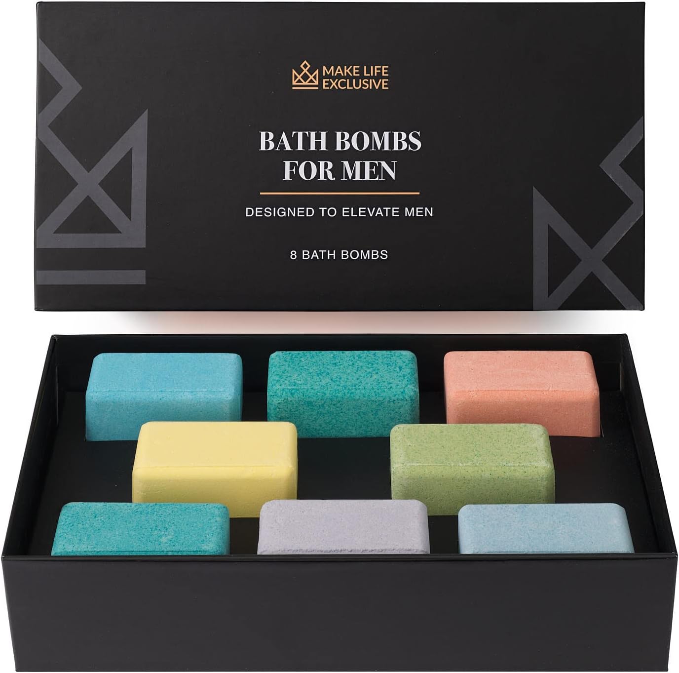 Amazon.com : Bath Bombs for Men, Block Shape, 8 Large 5oz Bombs, Gifts ...