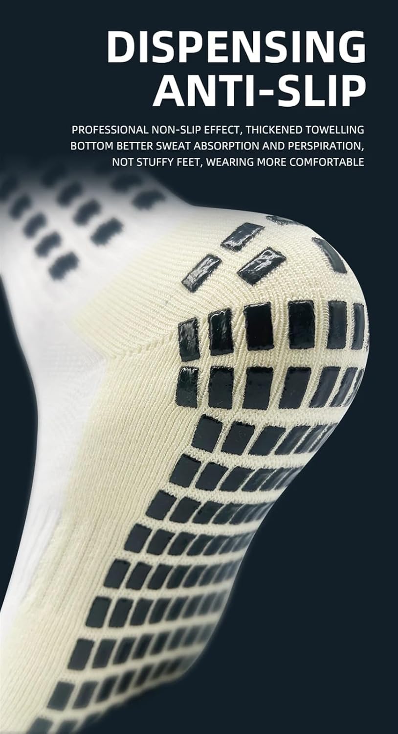 Men Grip Soccer Socks and Knee Calf Sleeves Adult Youth Non Slip Leg Shin Guards for Basketball Football Sports