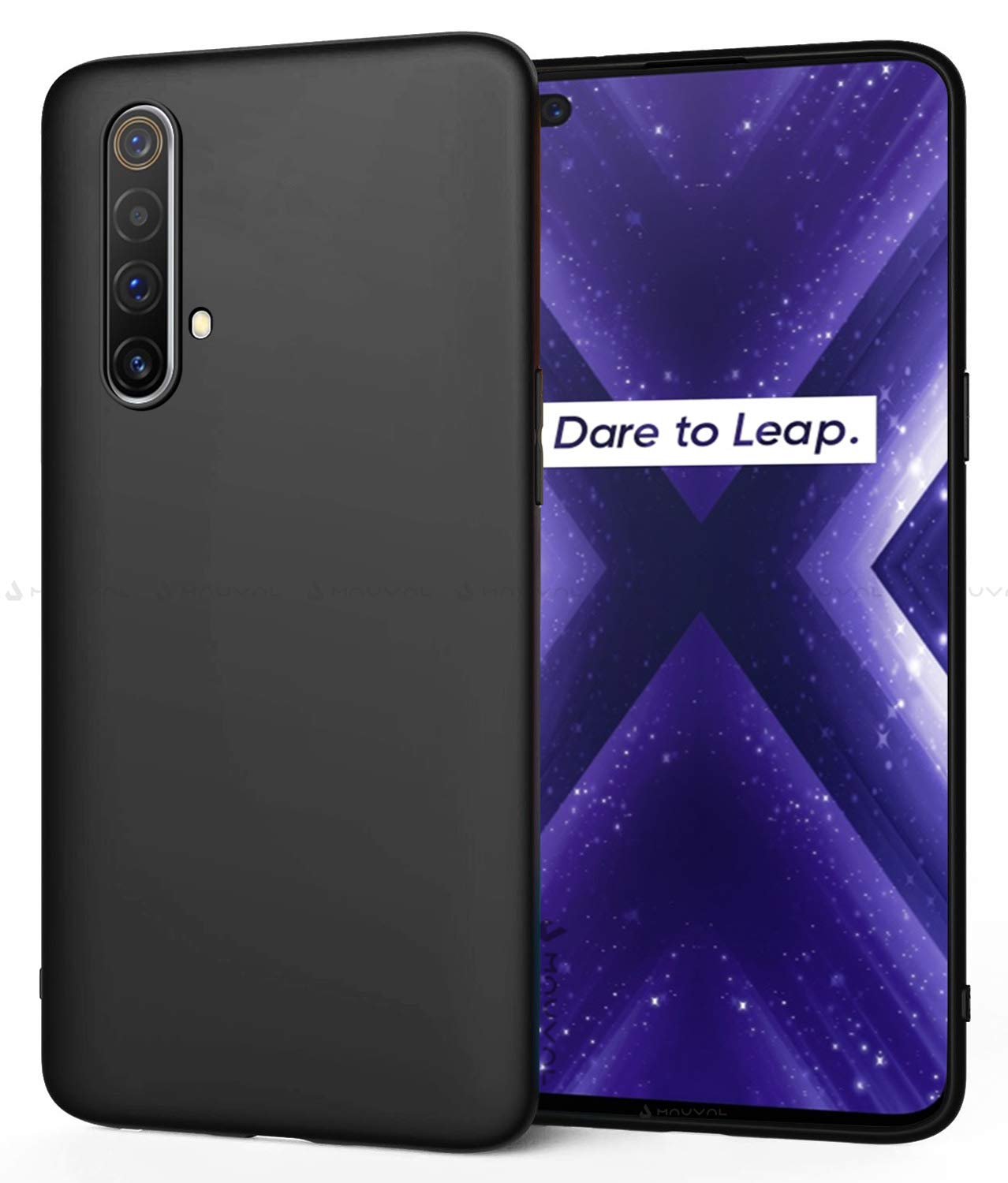 Mauval Thermoplastic Polyurethane Realme X3 Back Cover Shock Proof Slim Matte Flexible Mobile Cover for Realme X3 - Matte Black