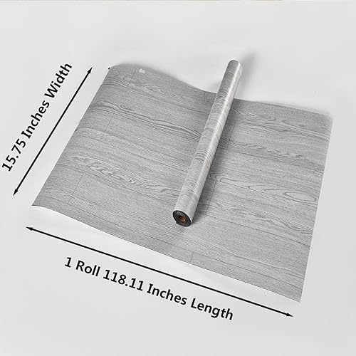 Miniatura 7 de 1 rollo de suelo de imitación retro de madera de grano de pelar y pegar, roble blanco, azulejos autoadhesivos antideslizantes duraderos, adhesivos