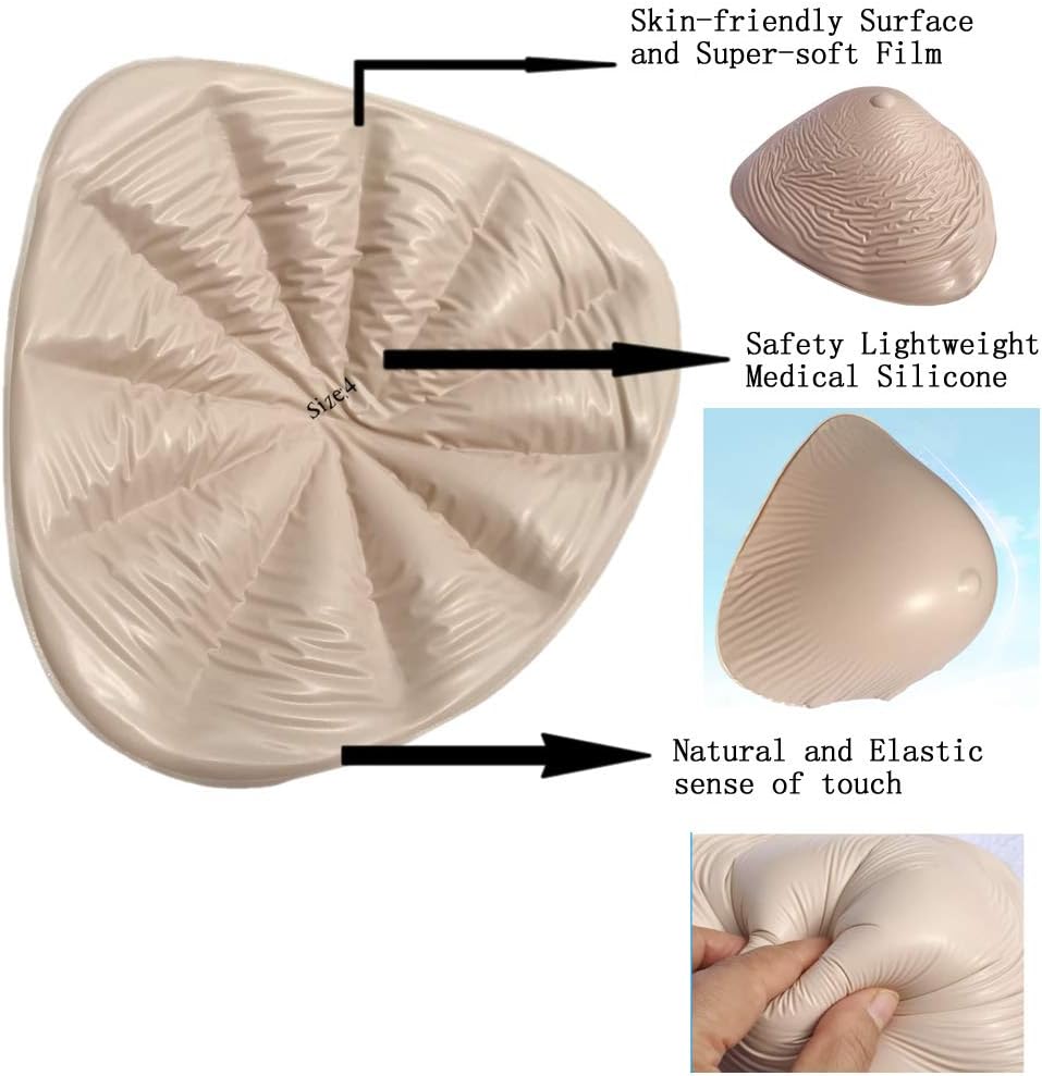 Lightweight Silicone Breast Forms Women Mastectomy Prosthesis Armpit Make Up Type Bra Inserts Pad 1 Piece