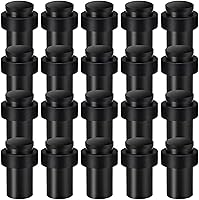 Vista 11 de KOLAKO Topes de puerta, topes de puerta de piso, (2 pulgadas) negro mate moderno resistente sólido pequeño cilíndrico parachoques de goma, acero