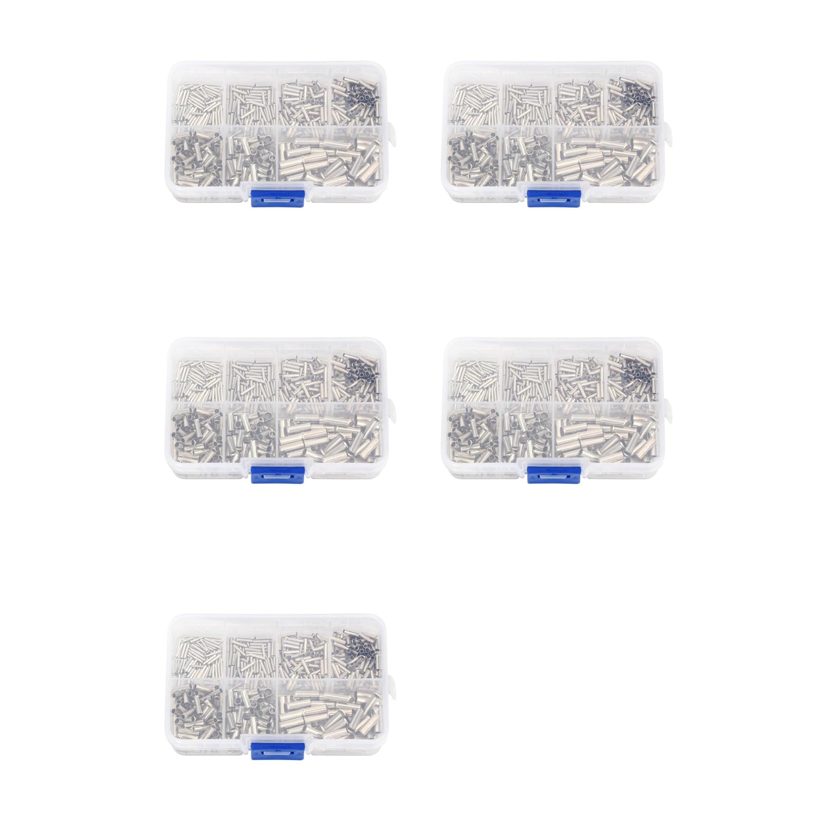 Ctrlzs 3000Pcs 0.5Mm2-6Mm2 22-10 Awg Non-Insulated Wire Connector Ferrules Electrical Cable Terminal Copper Bare Tinned