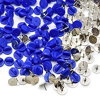 Vista 5 de Juego de 200 unidades/100 pines de goma de 0.394 pulgadas con pines de metal en blanco, tapa para pines de solapa, broches, corbatas, sombreros e