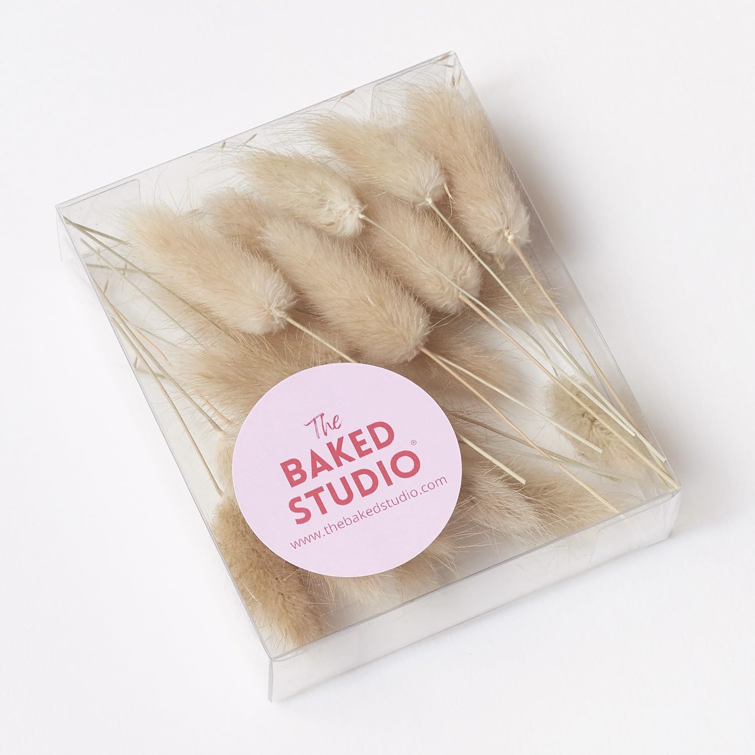 The Baked Studio - Original Dried Flower Lagarus Bunny Tails Set For Cake & Cupcake Decorating & Others Crafts (Natural) - Image 2