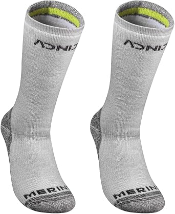 Bluefield One Pair Middle-Length Wool Socks Mid-Calf Sports Wool Snow Socks Winter Warm Thickened Antislip for Climbing
