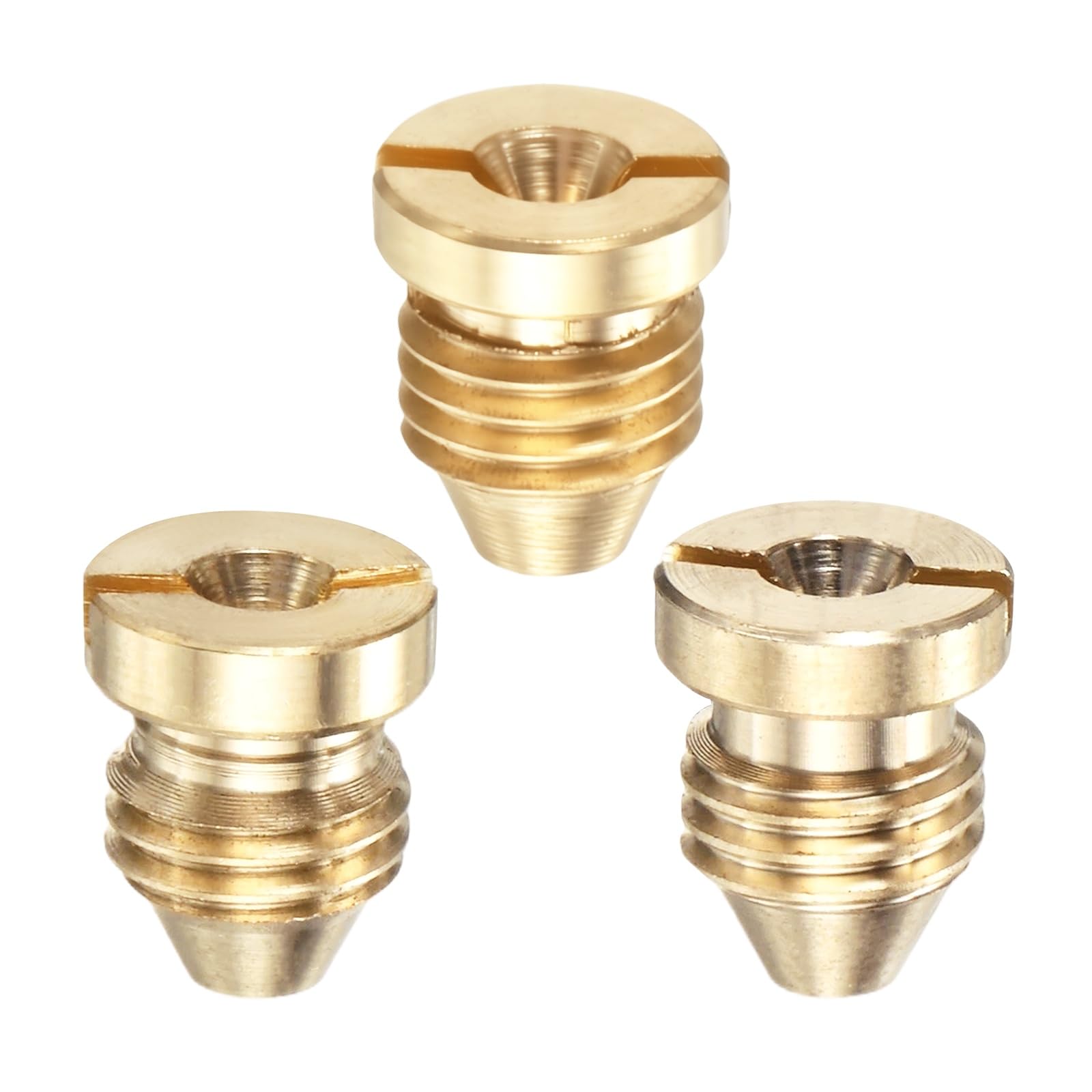 M METERXITY 3-Pack Foam Cannon Orifice Nozzle Tips, 1.1/1.15/1.2 mm Brass Replacement Thread Nozzle for Car Wash/Garden Hose Use/Snow Lather Lance, Universal Thread Tips [Brass Tone]