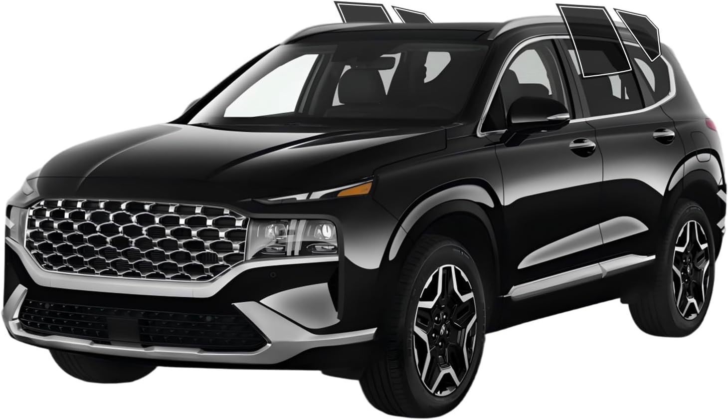AUTOTEK Precut Window Tint Film for Hyundai Santa Fe 2019-2023 Front Row Window 70% VLT 2Ply Anti-Shatter, UV Block, Privacy Protection, Easy Install, No Trimming Needed,Heat & Glare Reduction