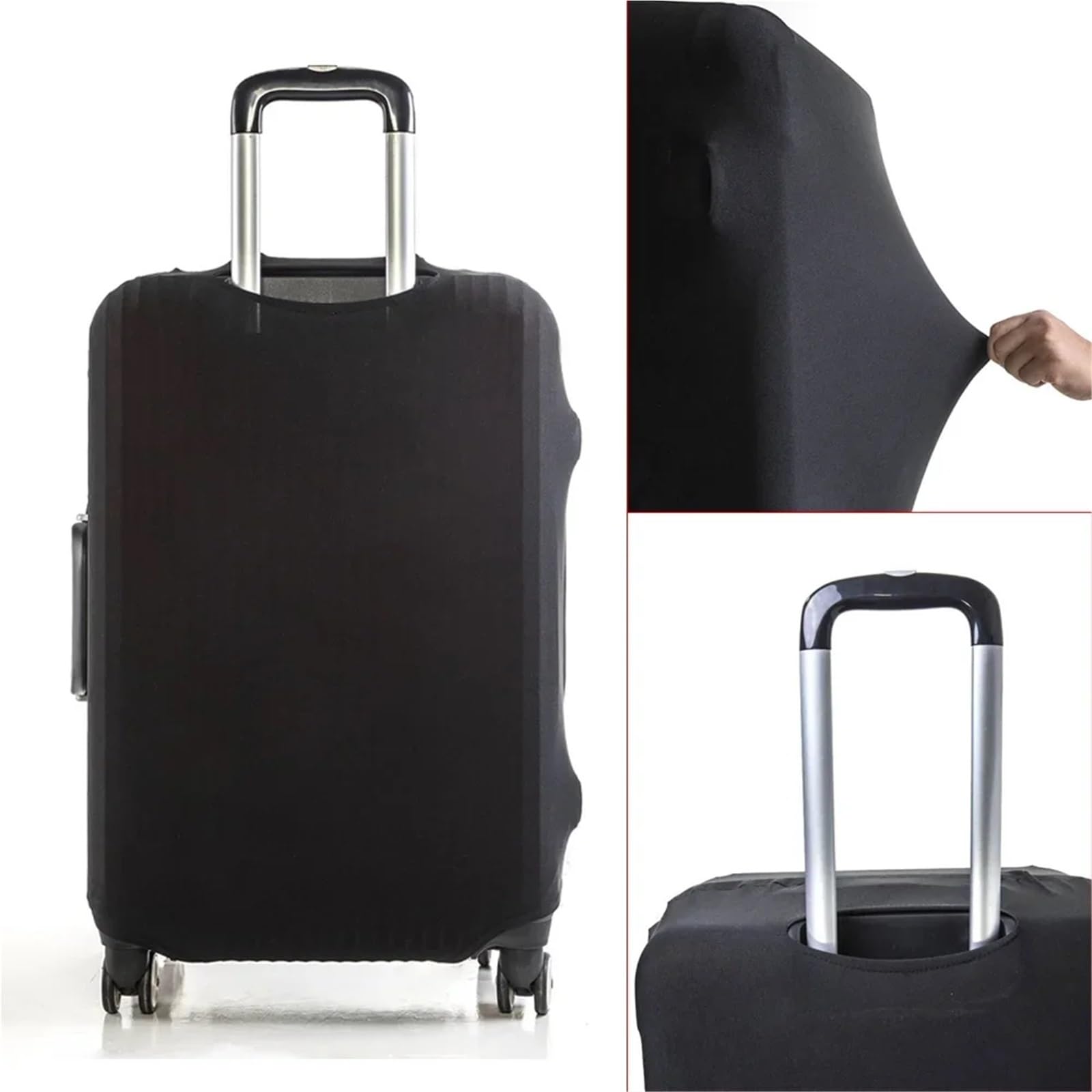 Copri Valigia 2 pezzi di coperture for bagagli, coperture for valigie, modelli divertenti da viaggio, accessori da viaggio, custodia protettiva for trolley Per Bagagli Trolley Custodia(Black I,L)