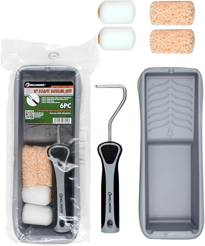 Miniatura 15 de ROLLINGDOG Rodillo de Pintura de Espuma de 2 Pulgadas - Rodillos de Pintura para Encerado en Lugares Estrechos y para Trabajos de Manualidades,