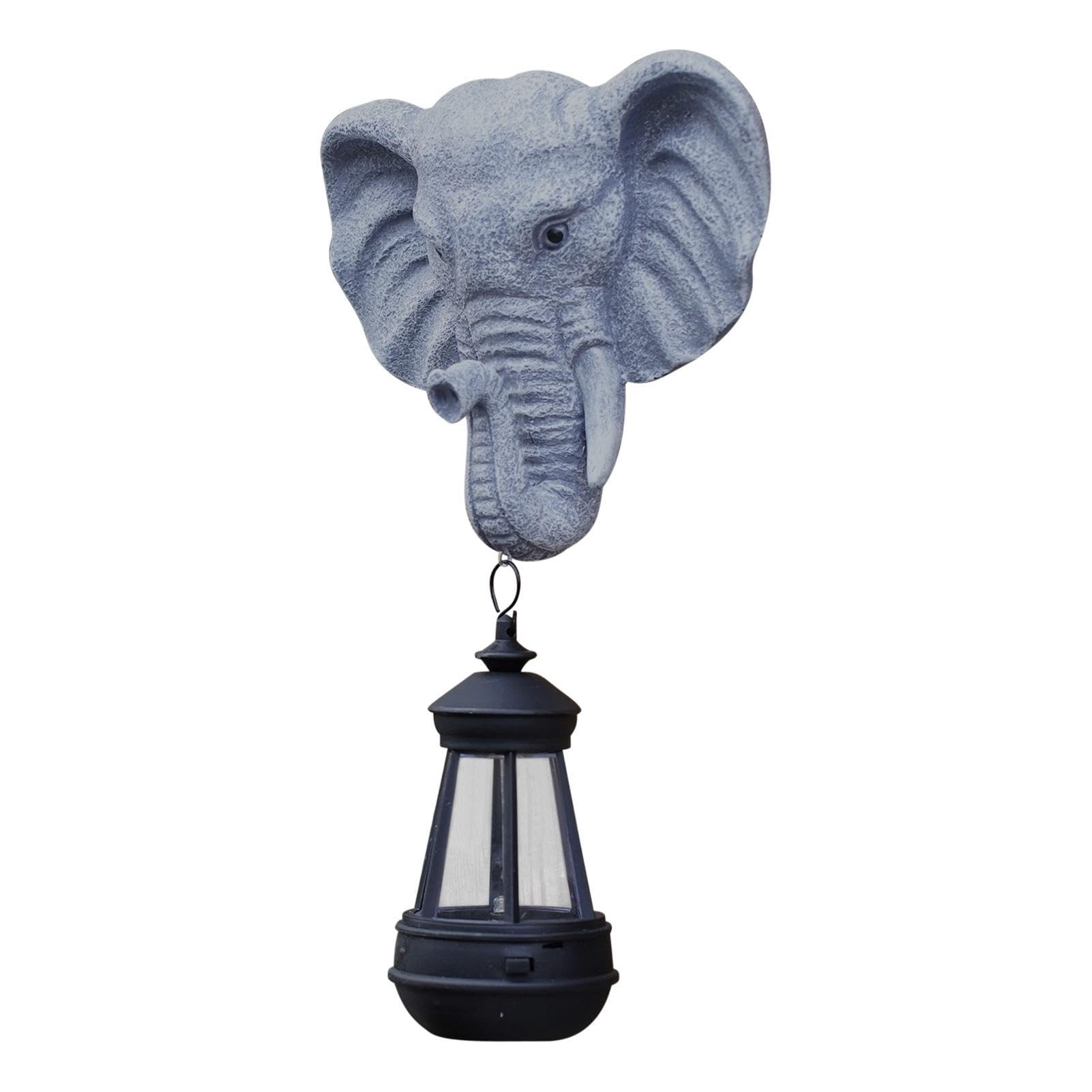 Éléphant solaire LED en résine, le cadeau de jardin idéal pour une femme