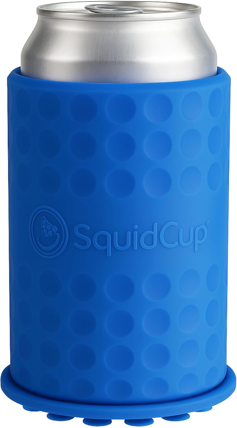 Sqoozie Non-Tipping Insulated Boat Can Holder (Island Blue, Standard) Portable, Magnetic & Suction for SUP's, Kayaks, RVs, ATV, Garage and More