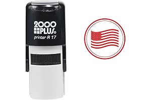 American USA Flag 2000 Plus Self Inking Hand Stamp