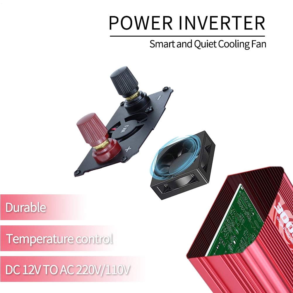 Inversor de corriente de 3000W 12V - DC 12V a AC 110V 220V - Inversor de