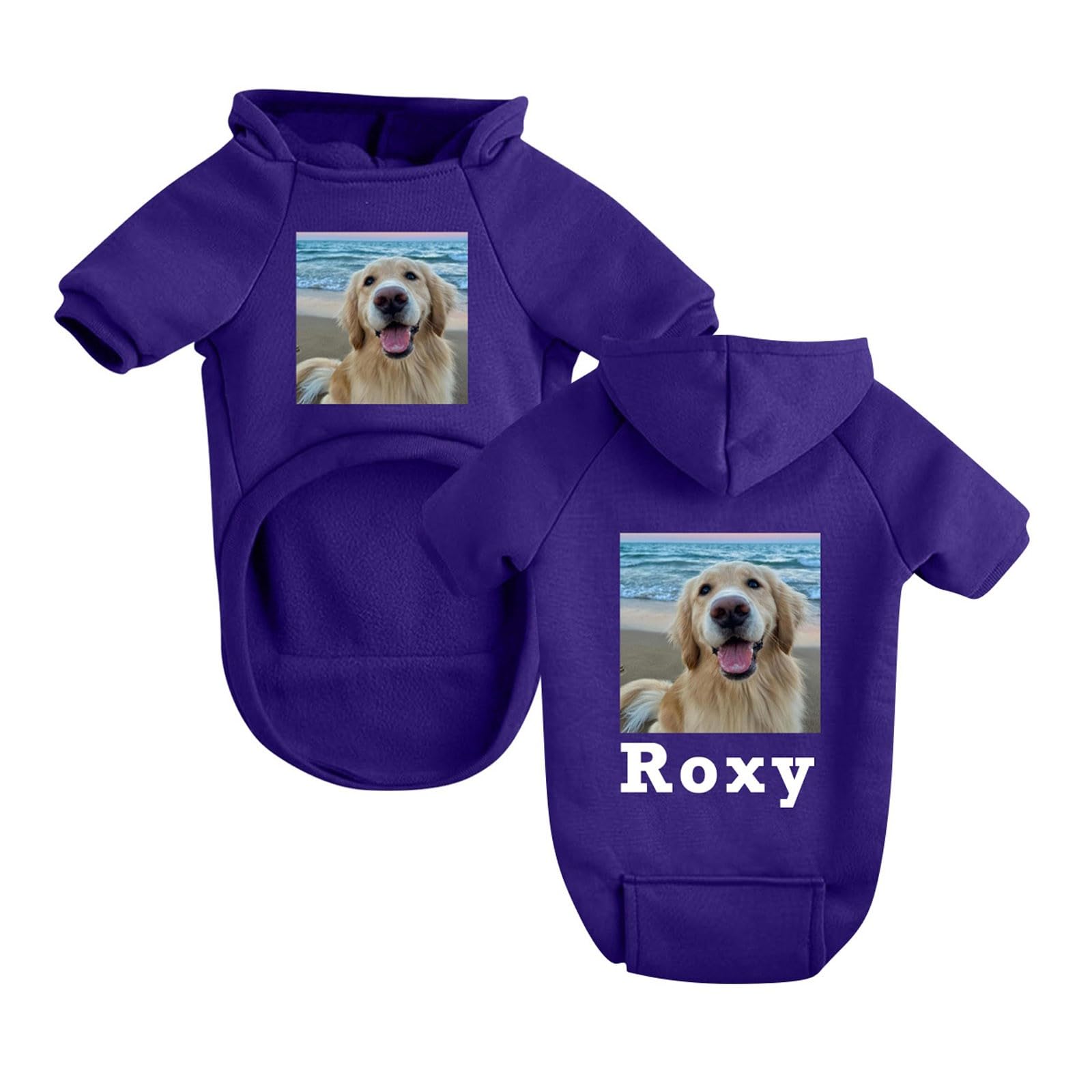Custom Dog Hoodie with Name Photo,Custom Puppy Kitten Hoodie Sweatshirt Cute Pet Cat Winter Outfits Clothes