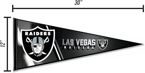 Vista 122 de Rico Industries NFL Football Primary 12" x 30" Felt Wall Décor Pennant - Great for Home/Bed Room/Man Cave Décor