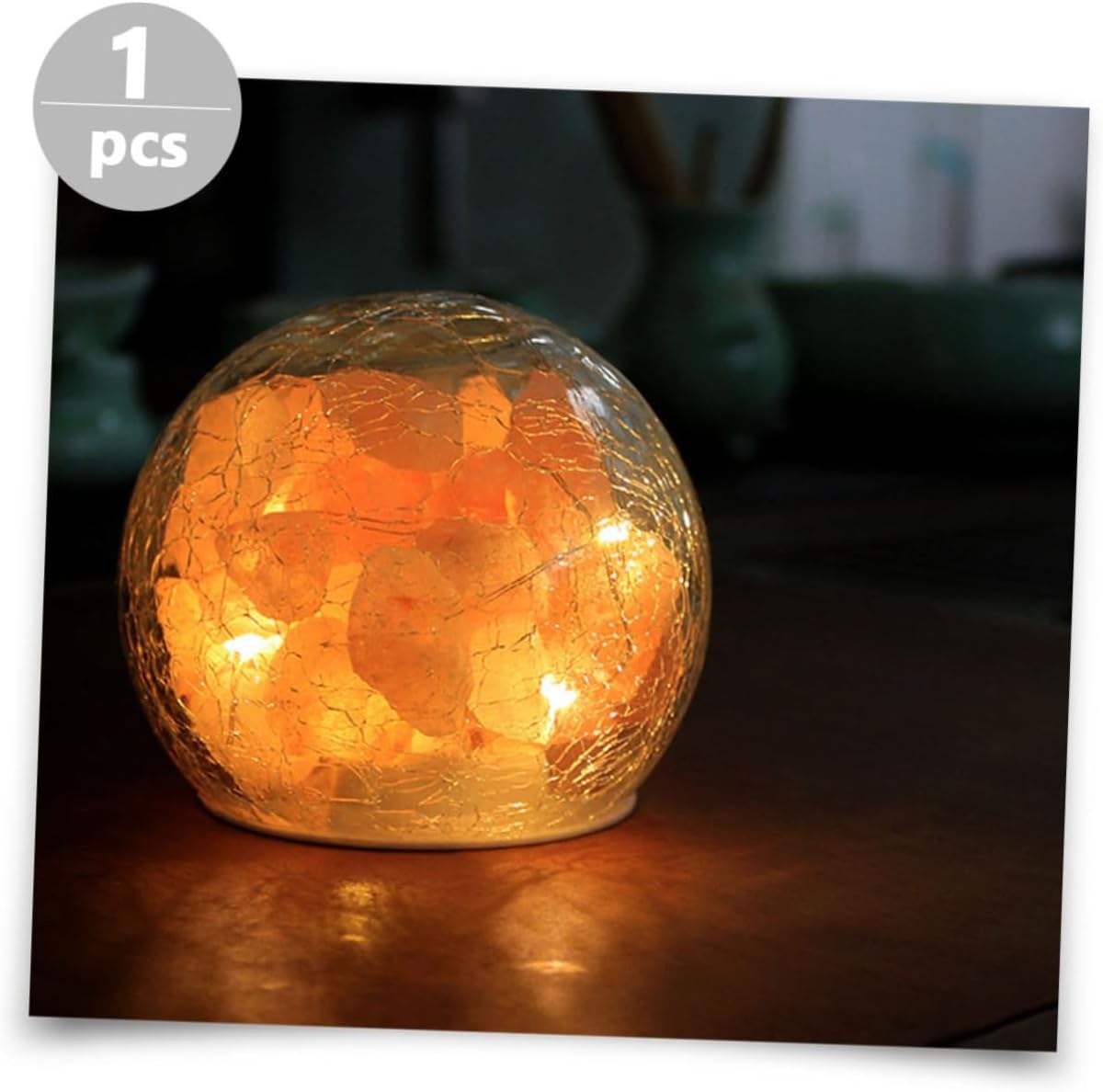 Crystal Household Decor Romantic Himalayan LED Nursery lamp Crystal Ball Light Bulb Glass Decorative Night Lamp Artistic Home Crack