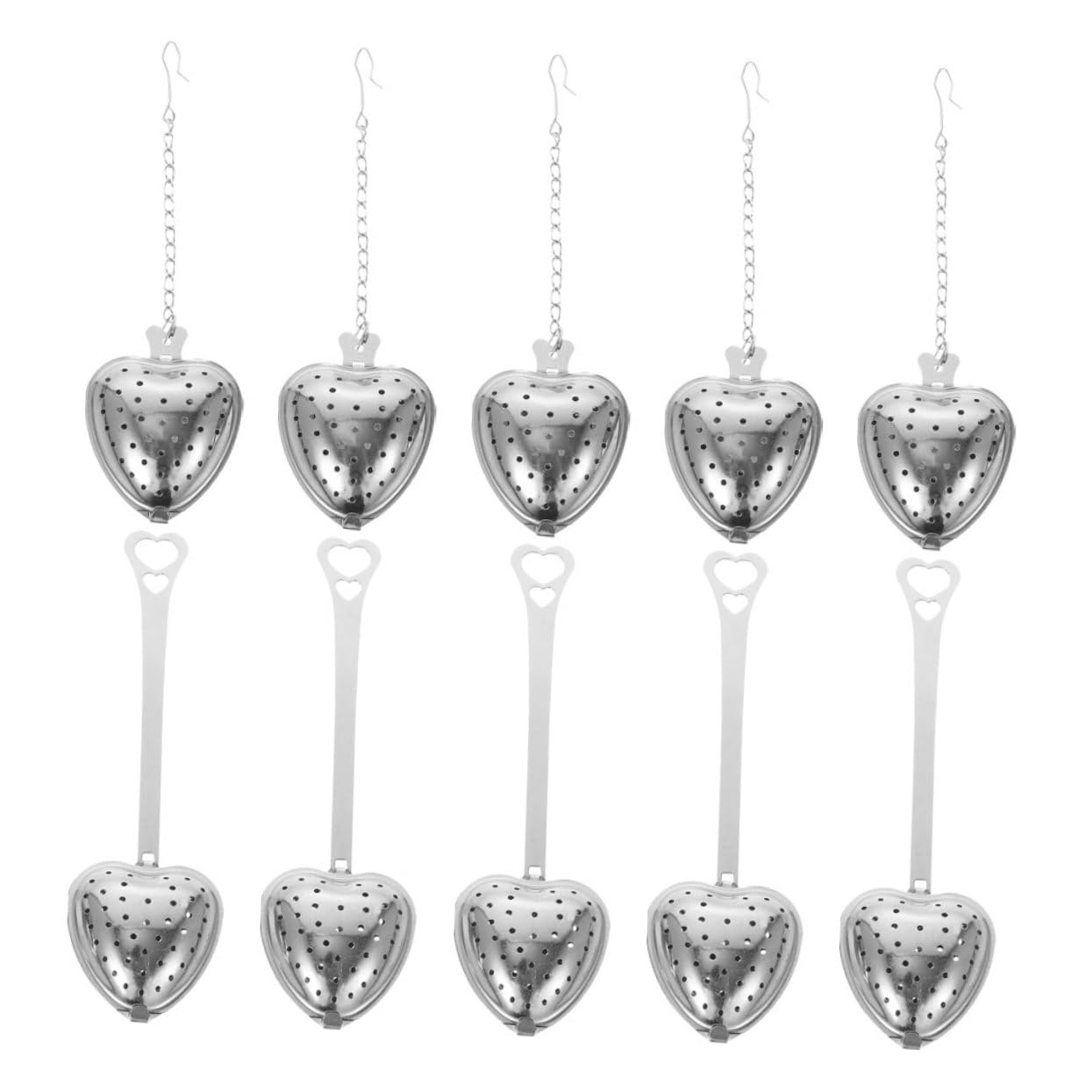 ABOOFAN 40 Piezas colador de té fino colador de infusor de té Acero inoxidable Plata