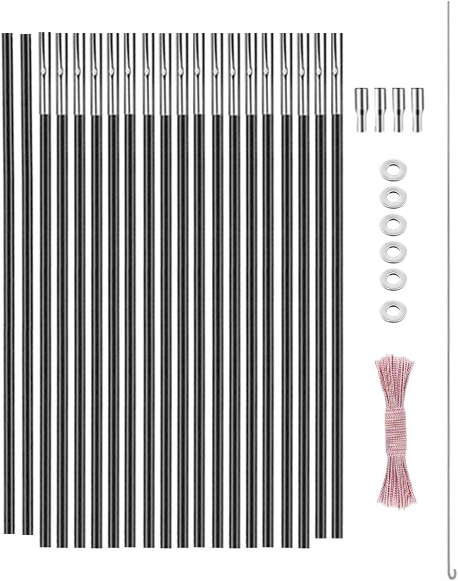 Fiberglass Tent Pole,Kids Tent Replacement Poles for Kids,8mm Tent Poles Replacement; Tent Pole Repair Kit;Beach Tent Pole;Suitable for All Kinds of Indoor and Outdoor Camping Tent;2PCSX 13.1FT
