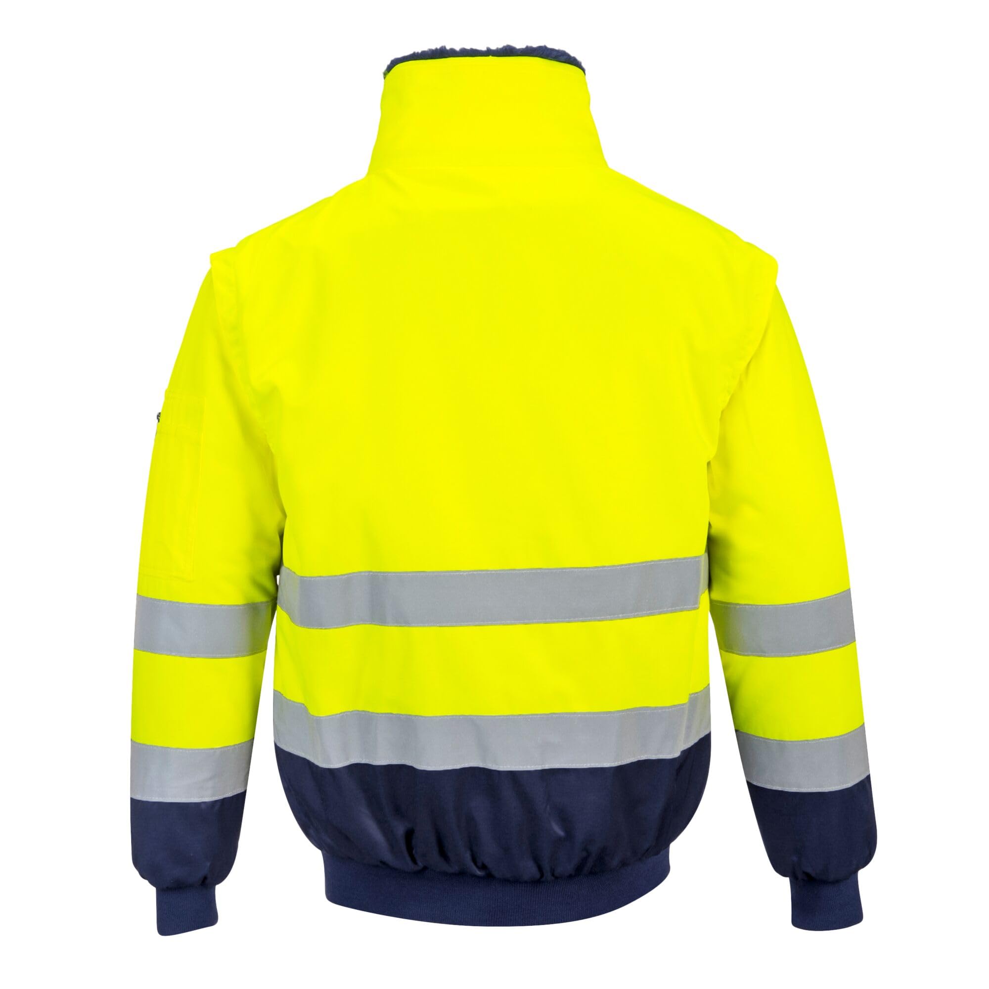 Portwest Cazadora 3 en 1 Alta Visibilidad Amarillo Marino PJ50YNRL Tamaño L