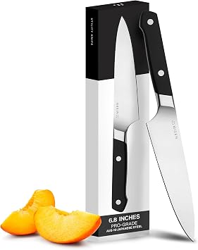 Misen 6.8" Chef Knife High Carbon Japanese AUS-10 Stainless Steel Hybrid German & Japanese Blade Precision Kitchen Knife for Professionals & Home Cooks Ultimate Cutting Performance - Black