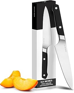 6.8" Chef Knife – High Carbon Japanese AUS-10 Stainless Steel – Hybrid German & Japanese Blade – Precision Kitchen Knife for Professionals & Home Cooks – Ultimate Cutting Performance - Black