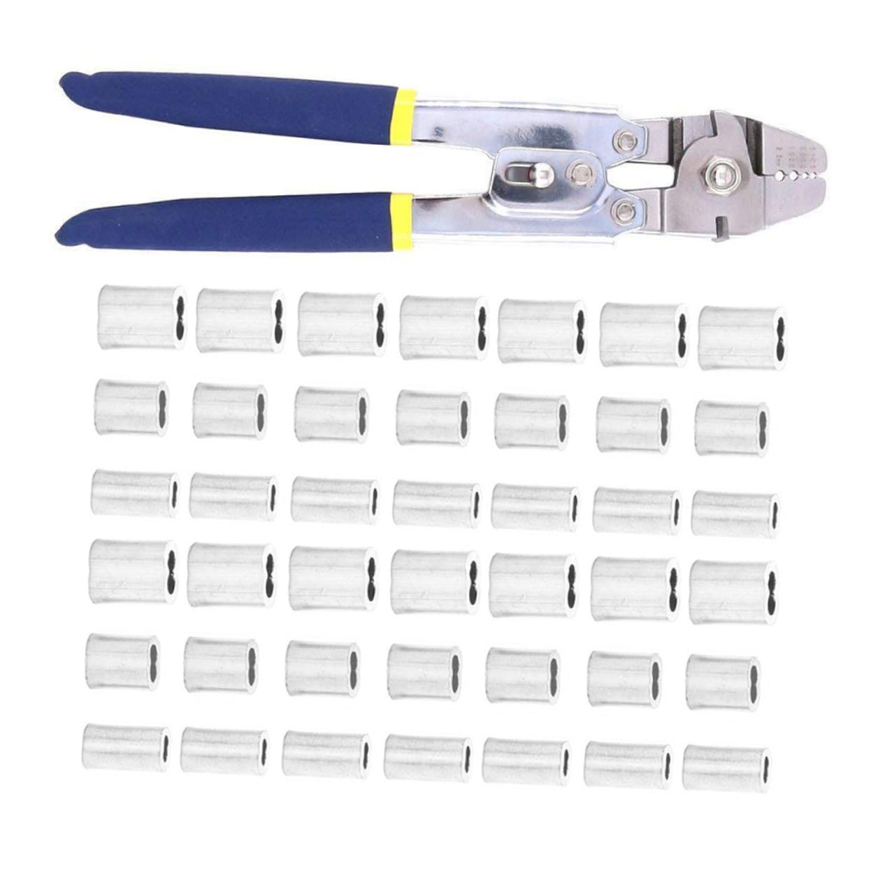 Pinza Crimpatrice per Cavo e Fune in Acciaio Inox Argento | Auto-bloccante, Alta Precisione, per Cavetto e Filo Metallico, Lavorazione Semplice e Affidabile