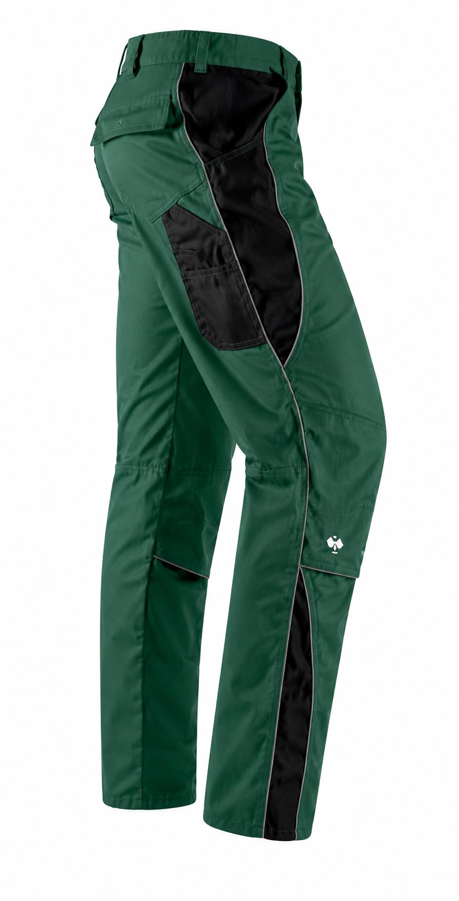 Generisch e.s.Active Bundhose Herren – Robuste Arbeitshose mit Flexbelt & Kniepolstertaschen grün/schwarz
