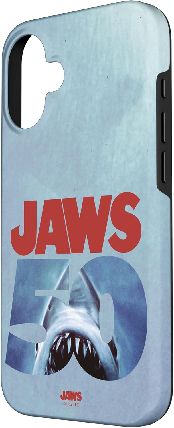 Jaws 50th Anniversary Logo Front & Back Case for iPhone 16