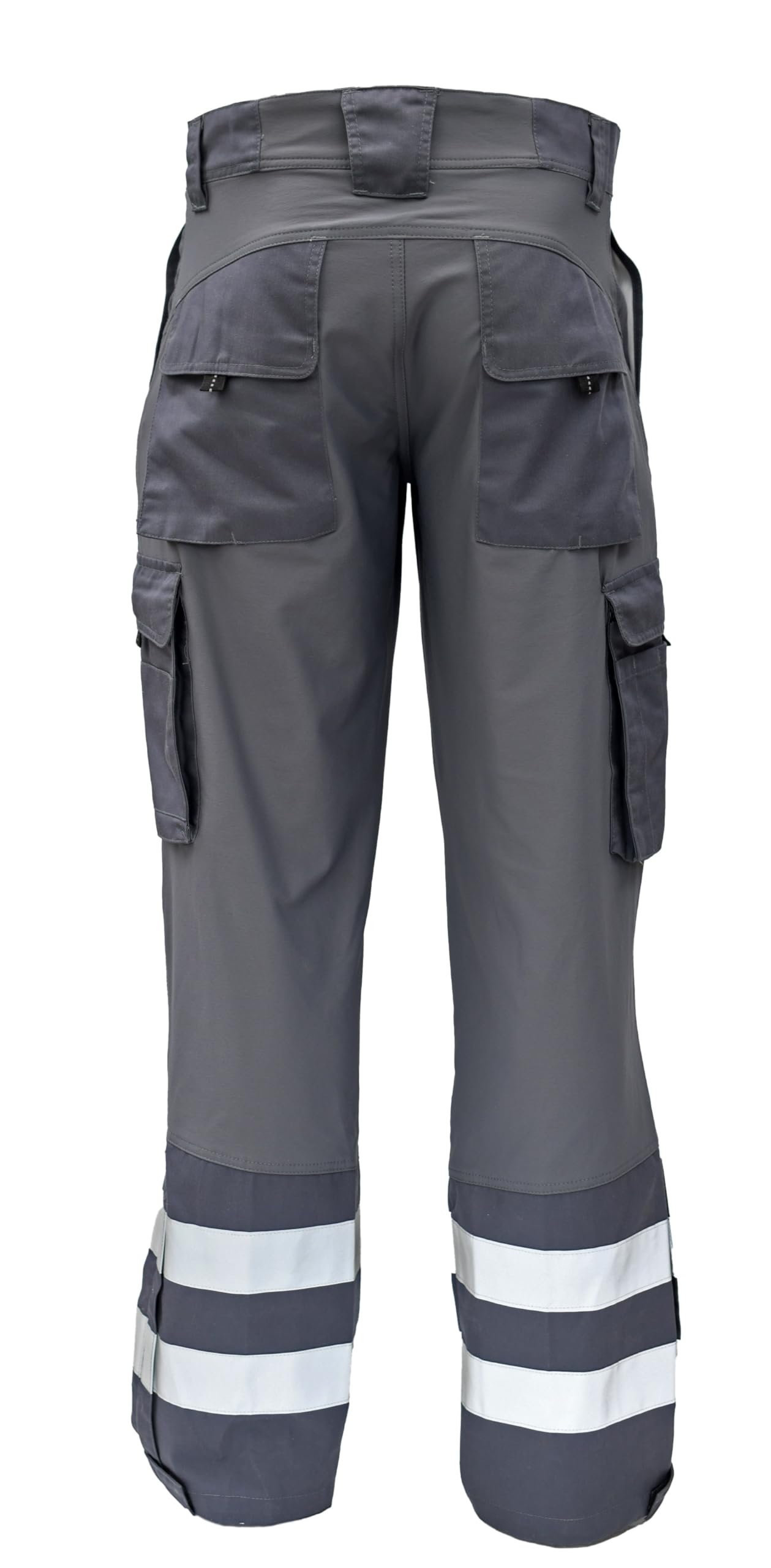 Stretch-Arbeitshose 33404G16 – robuste Arbeitshose grau mit Reflexstreifen
