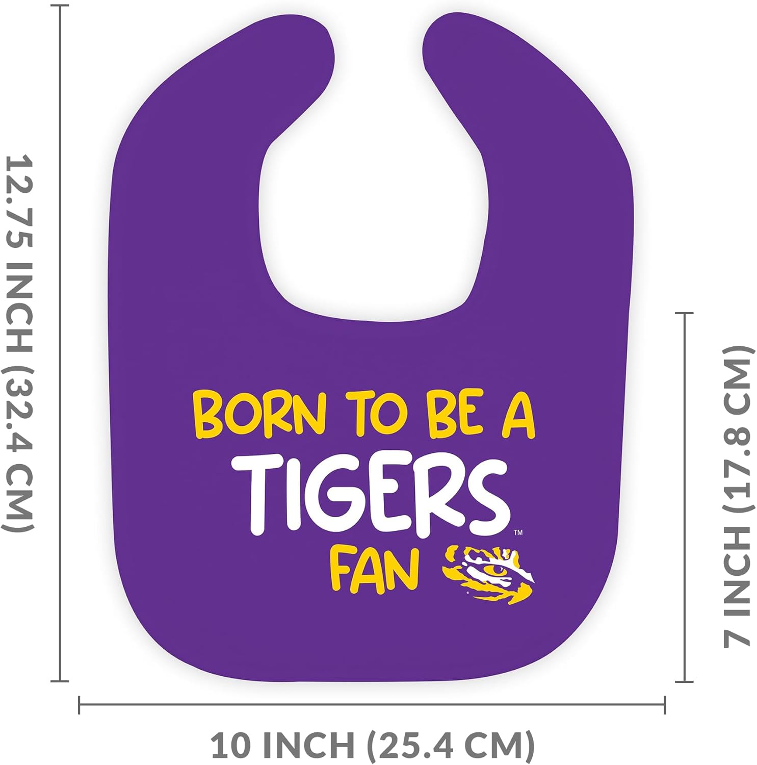 Wee Ones Divine Creations, Toddler Signature Collegiate Born to be a Fan Baby Bib, One Size