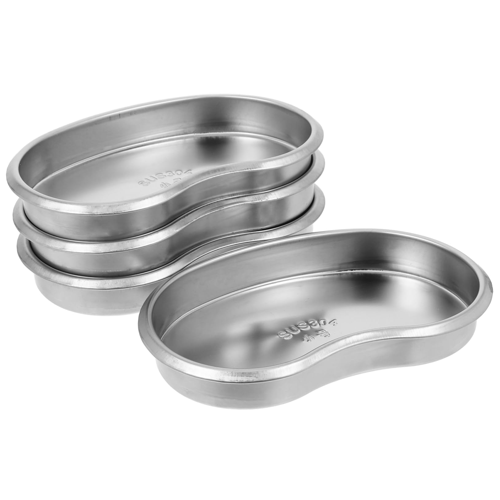 Nierenschale Nahtloses Design aus 304 Edelstahl Ovale Form Leicht zu Reinigen Silberfarben Vielseitig für Zahnarztinstrumente und Badezimmer