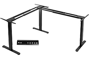 vivo Electric Multi-Motor Height Adjustable Corner 3 Leg Standing Desk Frame
