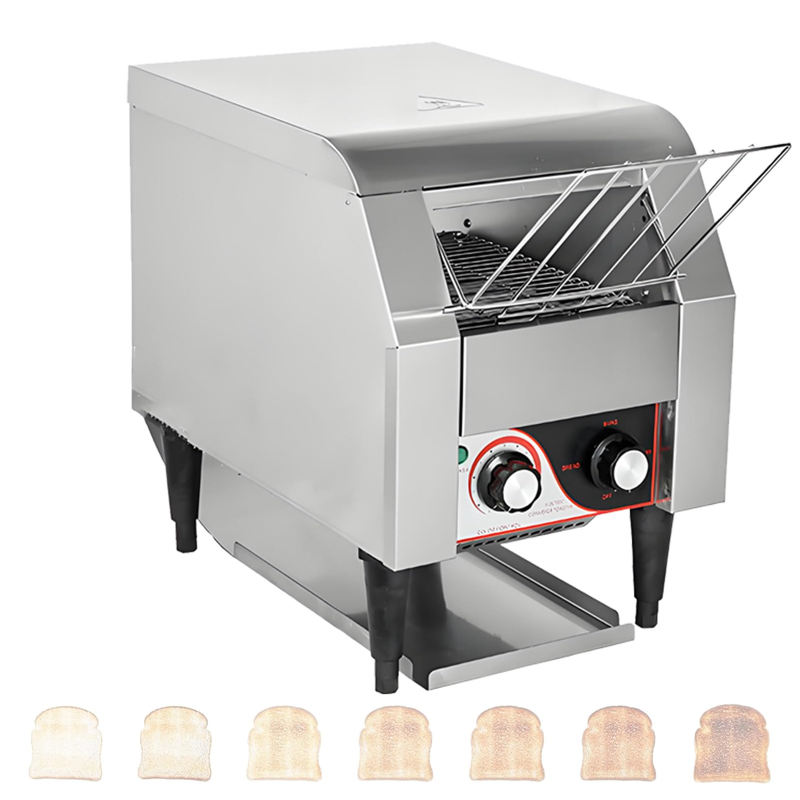Tostadora De Cinta Comercial, Rotativa, con Horno De 7 Velocidades Y Control De Temperatura para 450 Rebanadas por Hora. Ideal para Hoteles, Restaurantes Y CafeteríAs 150Slices(Hour)