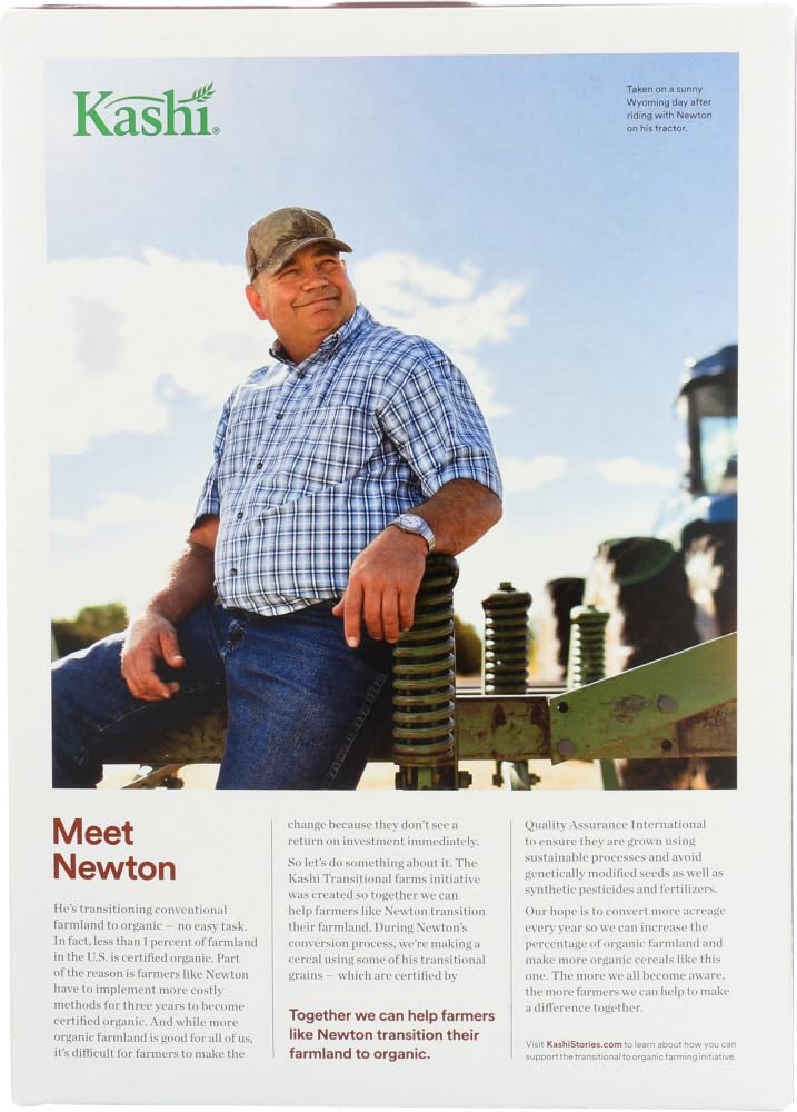 Kashi Organic Promise Cereal, Cinnamon Harvest Whole Wheat Biscuits, 16.3 Ounce Boxes (Pack of 4) by Kashi