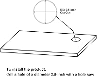 Vista 6 de Toma de corriente emergente de orificio de 2.5 pulgadas para encimera, USB C de 20W, 4 puertos USB, 4 tomas de 15 amperios con receptáculo Blanco
