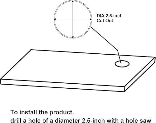 Miniatura 6 de Toma de corriente desplegable para encimera, ojales de alimentación de escritorio de 2.5 pulgadas, 4 tomas, 4 puertos USB, receptáculo resistente a