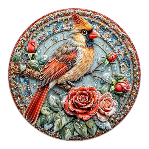 AEEKDOOK Cardinal Puzzles for Adults 1000 Pieces, Red Spirit Bird