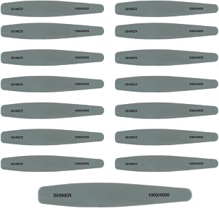 15pcs Grit Nail Files, 1000/4000 Sanding Nail Buffering Manicure Pedicure Nail Supplies Tools, Double-Sided Emery Boards for Nail Home Salon
