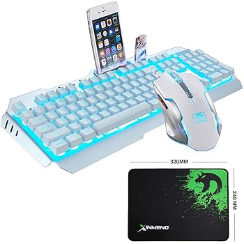 3200DPI Ajuste 7 colores Breathe Optical Gamer Mouse LexonElec Juego de  ratón para juegos con teclado combinado con cable V1 LED retroiluminado  Multimedia USB Teclado de juego Metal Impermeable Teclados, ratones y