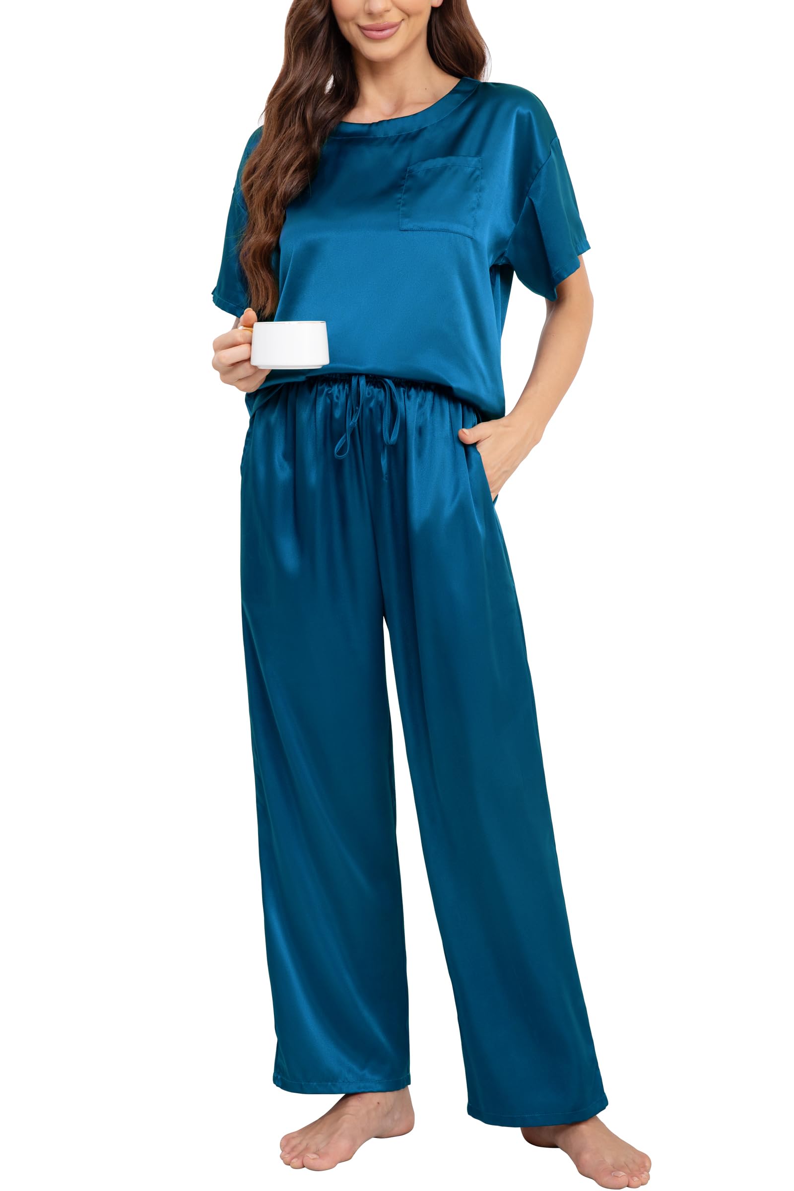 Nanxson Pyjama dames lange pyjama set herfst winter tweedelige